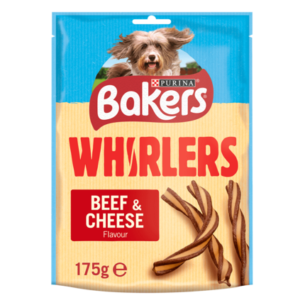 BAKERS® Whirlers Beef and Cheese Dog Treats