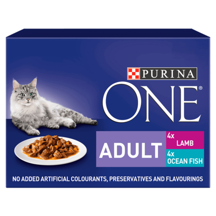 PURINA ONE® Mini Fillets Ocean Fish and Lamb Wet Cat Food
