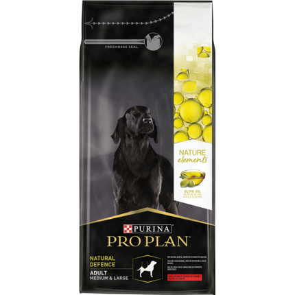 PRO PLAN® NATURE ELEMENTS NATURAL DEFENSE MEDIUM & LARGE ADULT reich an Rind