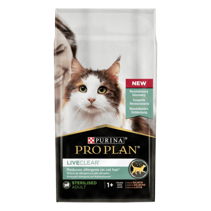 PRO PLAN® LIVECLEAR® Sterilised Adult 1+ Katzenfutter reich an Lachs