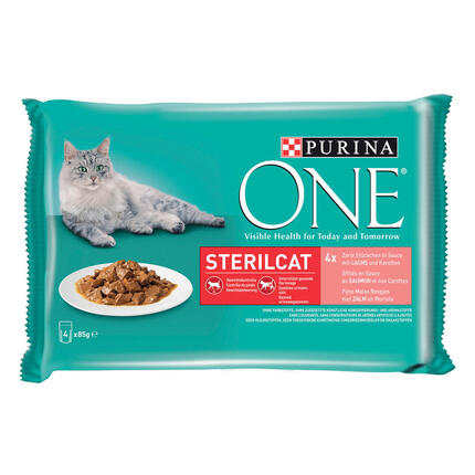 PURINA ONE Sterilcat mit Lachs und Karotten Vorderansicht