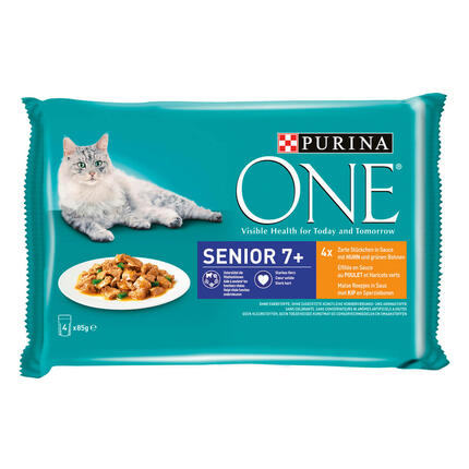 PURINA ONE Senior 7+ mit Huhn Vorderansicht