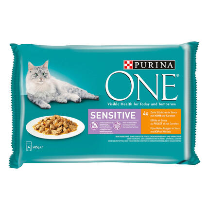 PURINA ONE Sensitive mit Huhn und Karotten Vorderansicht