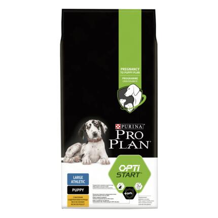PRO PLAN® LARGE ATHLETIC PUPPY mit OPTISTART reich an Huhn Vorderansicht