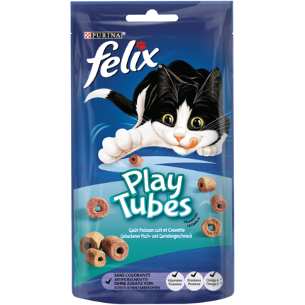FELIX Play Tubes gebackener Fisch- und Garnelengeschmack Vorderansicht
