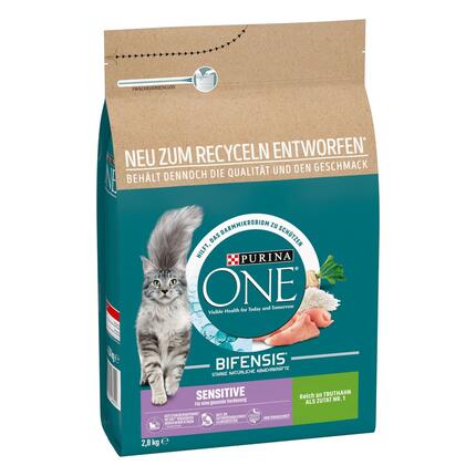 PURINA ONE® Sensitive Turkey and Rice Dry Cat Food