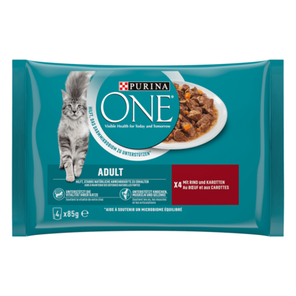 PURINA ONE ADULT mit Rind und Karotten