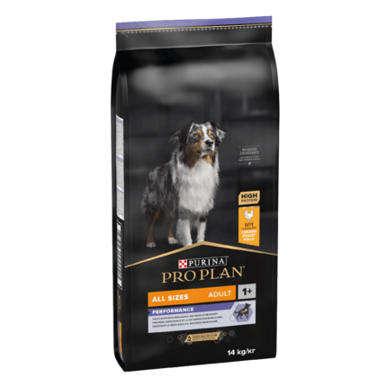 PRO PLAN Hundefutter Adult All sizes Performance mit OPTIPOWER reich an Huhn