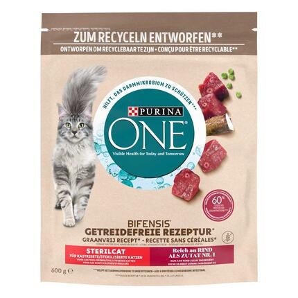 PURINA ONE® GRAIN FREE Sterilcat, Reich an Rind