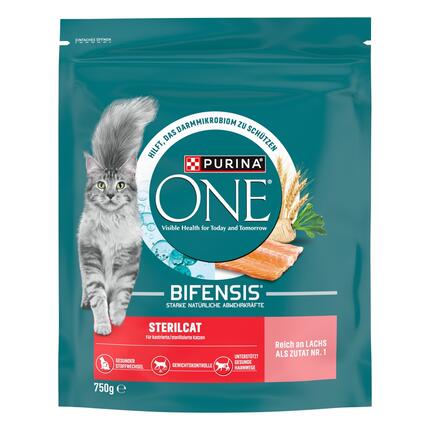 PURINA ONE Sterilcat reich an Lachs und Weizen
