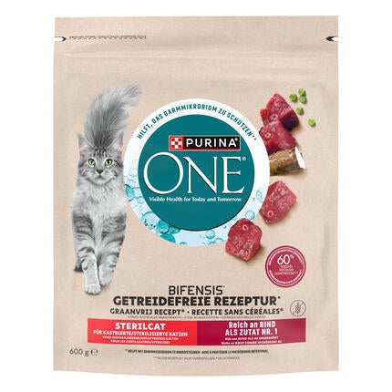 PURINA ONE® GRAIN FREE Sterilcat, Reich an Rind