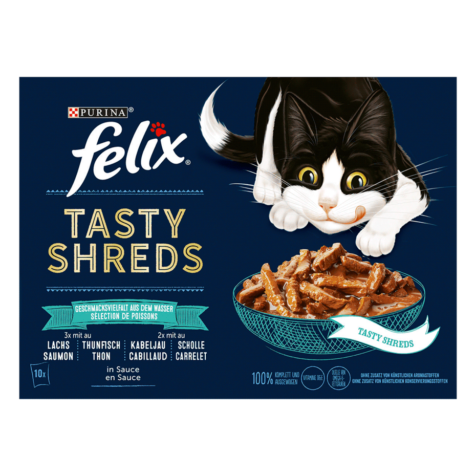 FELIX® Tasty Shreds Geschmackvielfalt aus dem Wasser