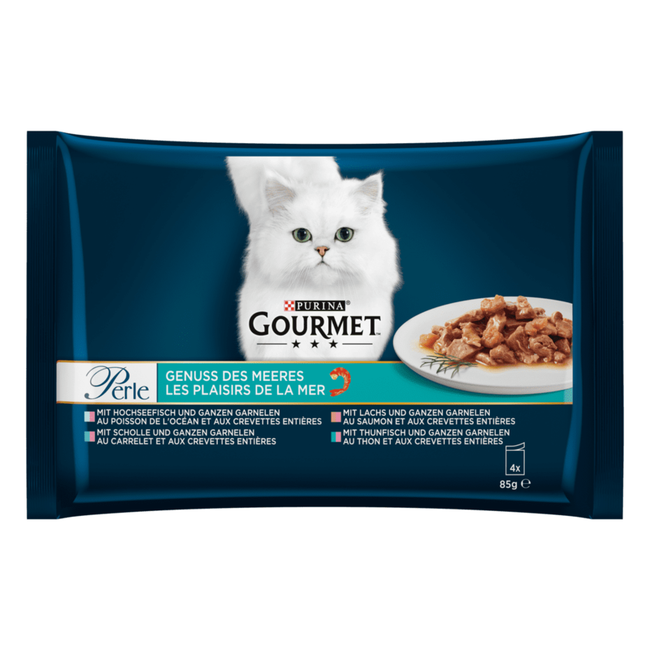 GOURMET Perle Genuss des Meeres mit Hochseefisch, Garnlen, Lachs und Thunfisch Vorderansicht