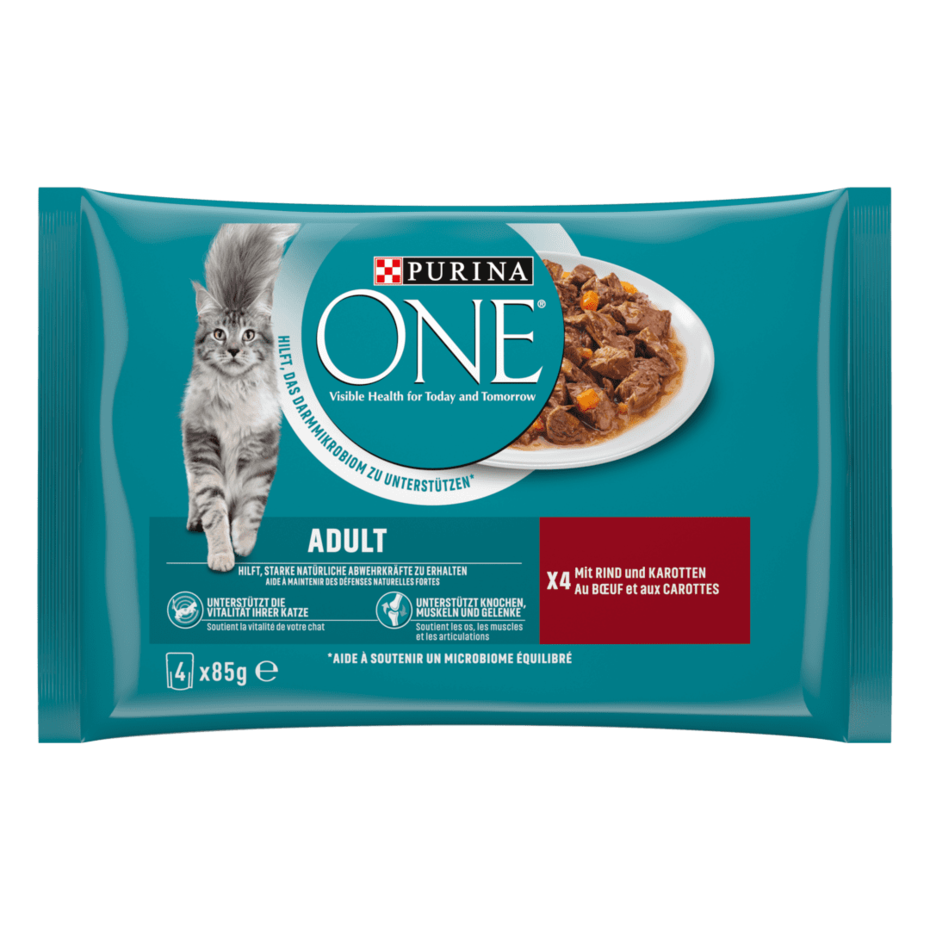 PURINA ONE ADULT mit Rind und Karotten