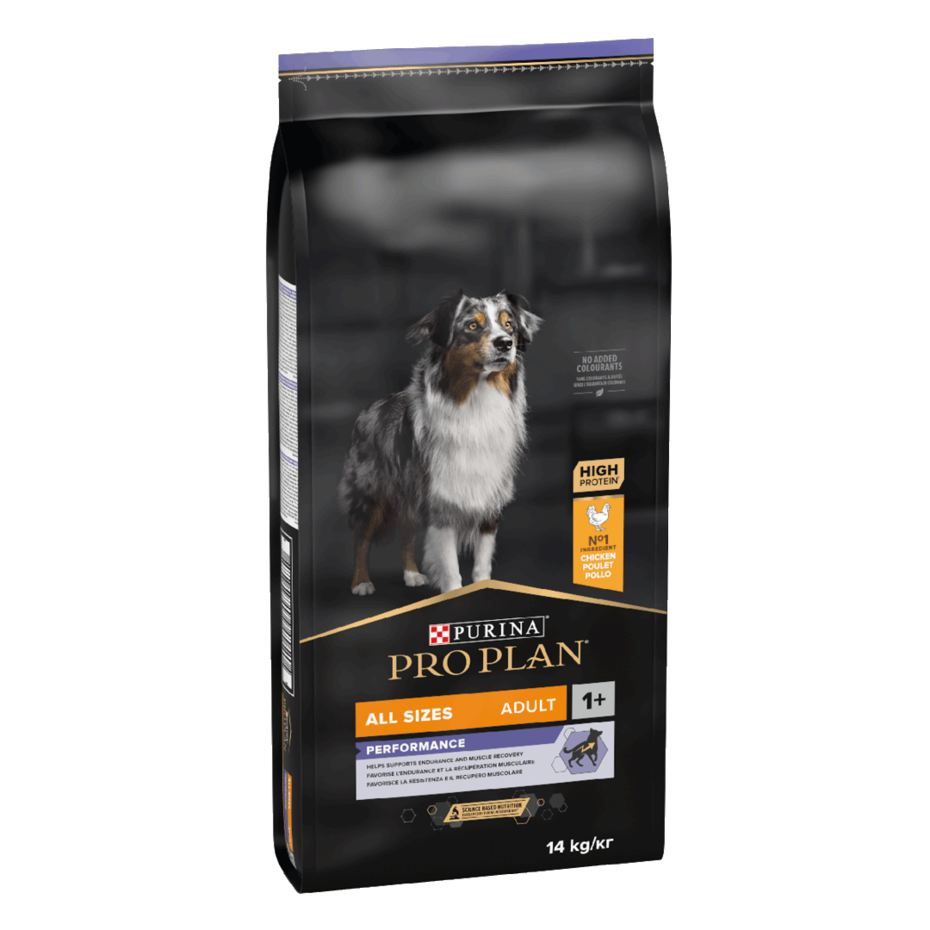 PRO PLAN Hundefutter Adult All sizes Performance mit OPTIPOWER reich an Huhn