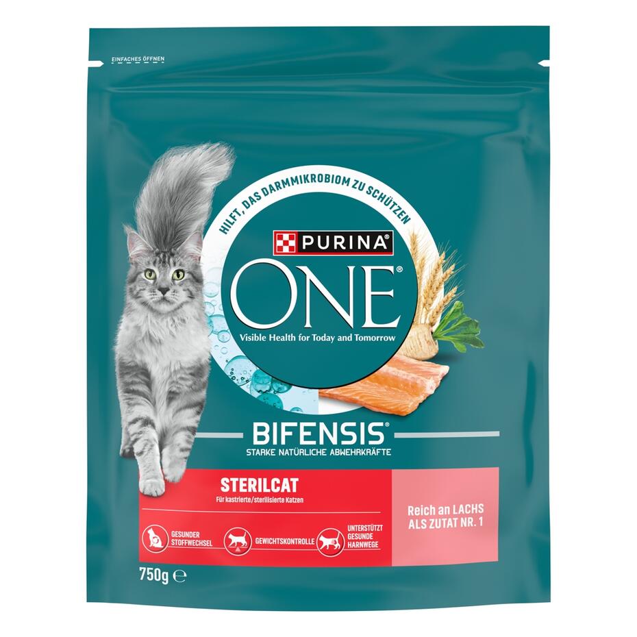 PURINA ONE Sterilcat reich an Lachs und Weizen