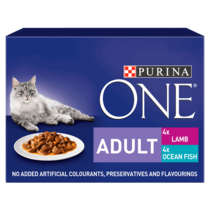 PURINA ONE® Mini Fillets Ocean Fish and Lamb Wet Cat Food