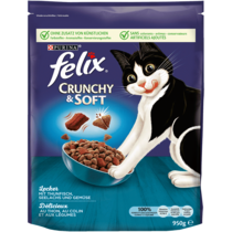 FELIX® Crunchy & Soft mit Thunfisch, Seelachs und Gemüse