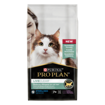 PRO PLAN® LIVECLEAR® Sterilised Senior 7+ Katzenfutter reich an Truthahn