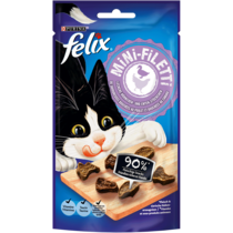 FELIX® Mini-Filetti mit leckeren Hühnchen- und Enten-Stückchen