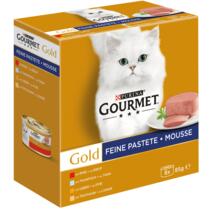 GOURMET Gold Feine Pastete mit Thunfisch, Leber, Truthahn und Rind Seitenansicht