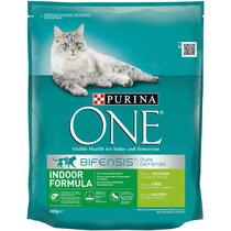 Purina ONE® Indoor Formula Katzenfutter reich an Truthahn und Vollkorn-Getreide Vorderansichtreide
