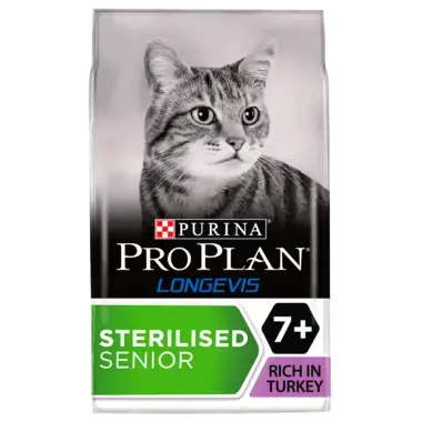 PRO PLAN Adult 7+ Sterilised LONGEVIS Turkey Dry Cat Food