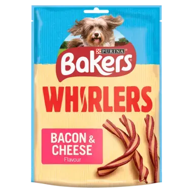 BAKERS® Whirlers Bacon and Cheese Dog Treats
