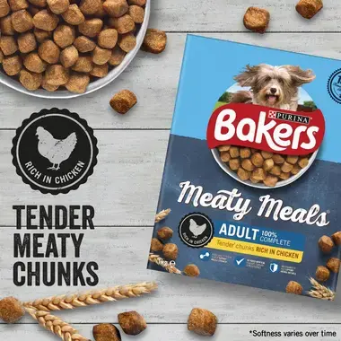 BAKERS® Meaty Meals™ with Chicken Adult Dry Dog Food