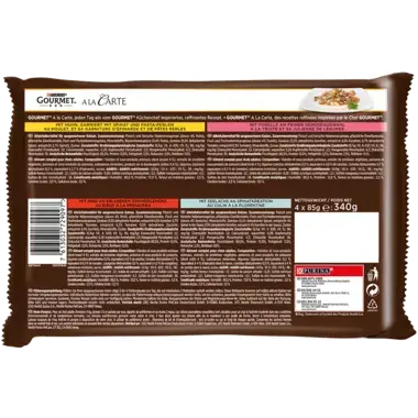 GOURMET™ A la Carte Rezepte des Küchenchefs mit Huhn, Rind, Forelle, Seelachs Rückseite