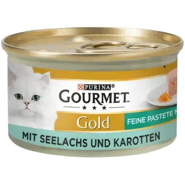 GOURMET™ Gold Feine Pastete mit Seelachs und Karotten Vorderansicht