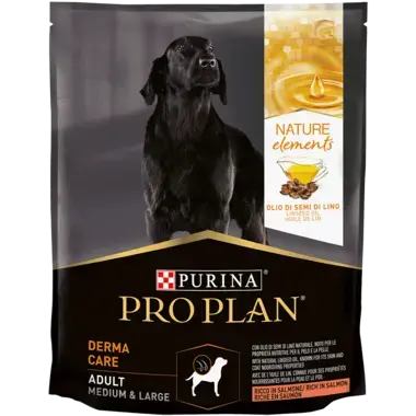 PRO PLAN® NATURE ELEMENTS DERMA CARE MEDIUM & LARGE ADULT reich an Lachs Vorderansicht