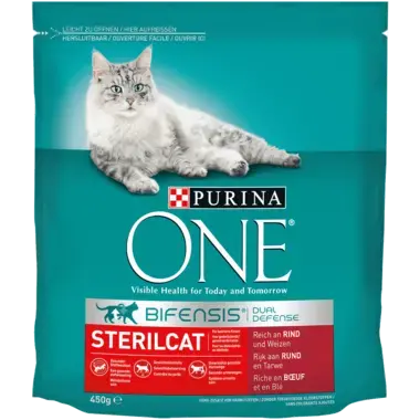 Purina ONE® Sterilcat reich an Rind und Weizen Vorderansicht