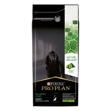 PRO PLAN® NATURE ELEMENTS BALANCED START MEDIUM & LARGE PUPPY reich an Lamm Vorderansicht