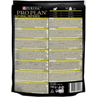 PRO PLAN® NATURE ELEMENTS NATURAL DEFENSE SMALL & MINI ADULT reich an Rind Rückseite
