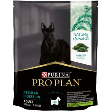 PRO PLAN® NATURE ELEMENTS REGULAR DIGESTION SMALL & MINI ADULT reich an Lamm Vorderansicht