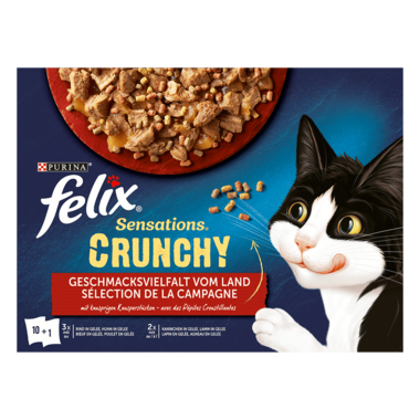FELIX® Sensations Crunchy Geschmacksvielfalt vom Land Vorderansicht