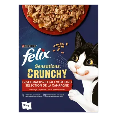 FELIX® Sensations Crunchy Geschmacksvielfalt vom Land Vorderansicht