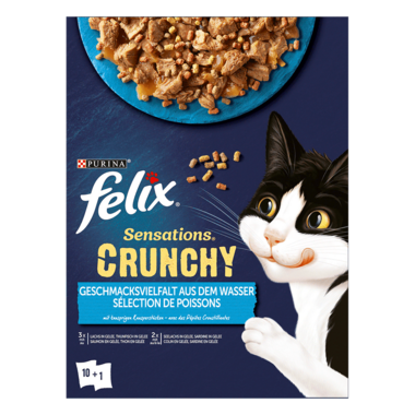 FELIX® Sensations Crunchy Geschmacksvielfalt aus dem Wasser Vorderansicht