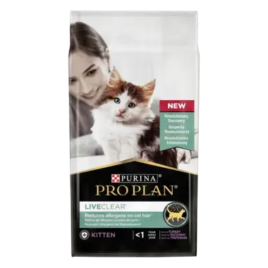 PRO PLAN® LIVECLEAR® Kittenfutter <1 reich an Truthahn Vorderansicht