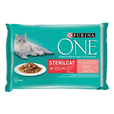 PURINA ONE Sterilcat mit Lachs und Karotten Vorderansicht
