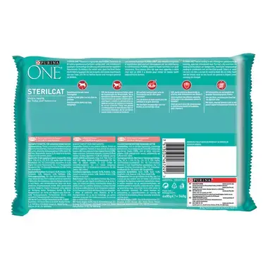 PURINA ONE Sterilcat mit Lachs und Karotten Rückseite