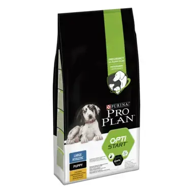 PRO PLAN® LARGE ATHLETIC PUPPY mit OPTISTART reich an Huhn Seitenansicht
