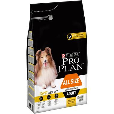 PRO PLAN® Hundefutter Adult All sizes Light/Sterilised mit OPTIWEIGHT reich an Huhn Seitenansicht