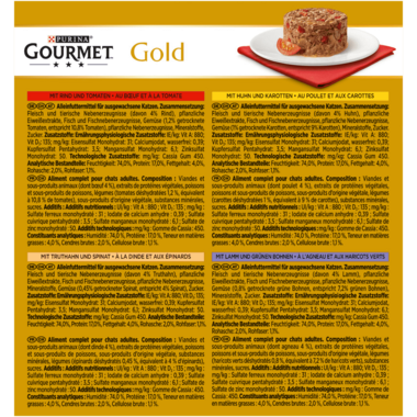 GOURMET Gold Raffiniertes Ragout mit Fleischvariationen Rückseite