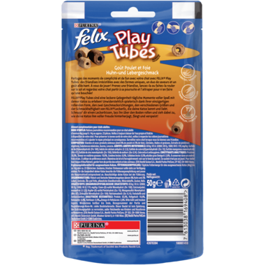 FELIX® Play Tubes Huhn- und Lebergeschmack Rückseite