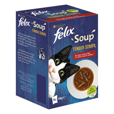 FELIX® Soup Tender Strips Geschmackvielfalt von Land Seitenansicht