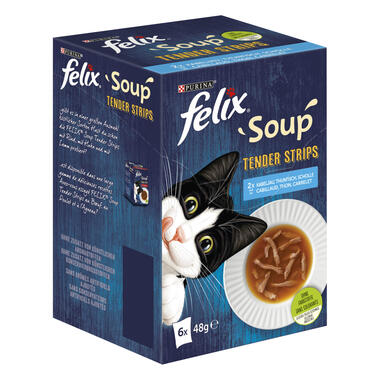 FELIX® Soup Tender Strips Geschmackvielfalt aus dem Wasser Seitenansicht