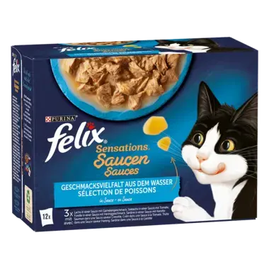 FELIX Sensations Saucen Geschmacksvielfalt aus dem Wasser Seitenansicht