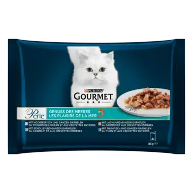 GOURMET Perle Genuss des Meeres mit Hochseefisch, Garnlen, Lachs und Thunfisch Vorderansicht